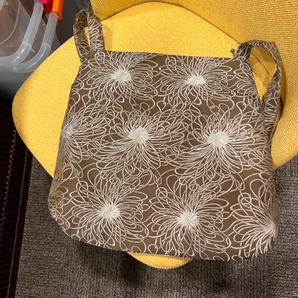 Maruca Colorado Handmade Large Brown, Gray And Light Blue Jacquard Handbag - Picture 9 of 9